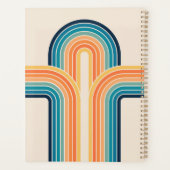 Kleurrijke driedubbele retro-archen planner (Achterkant)