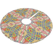 Kleurrijke driehoek patchwork, met de hand geteken kerstboom rok (Gekanteld)