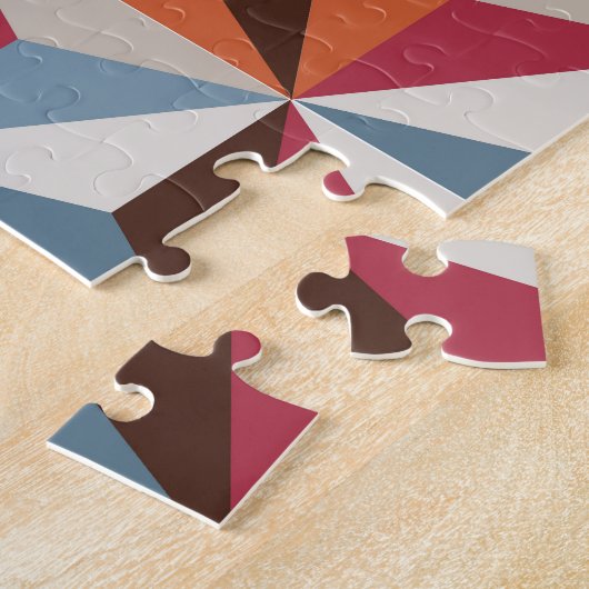 Kleurrijke driehoek Tegels: mozaïek Legpuzzel (Zijkant)