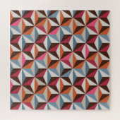 Kleurrijke driehoek Tegels: mozaïek Legpuzzel (Horizontaal)