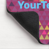 Kleurrijke driehoeken aangepaste tekst muismat (Hoek)