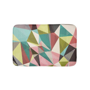 Kleurrijke driehoeken, Abstracte geometrische vorm Badmat