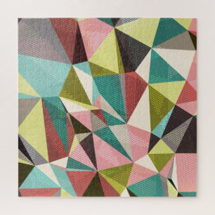 Kleurrijke driehoeken, Abstracte geometrische vorm Legpuzzel