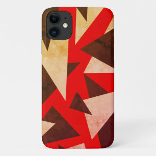 Kleurrijke driehoeken Elegant Geometric Red Patroo iPhone 11 Hoesje