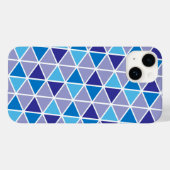 Kleurrijke driehoeken tessellation in koel blauw Case-Mate iPhone case (Achterkant (horizontaal))