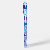 Kleurrijke driehoeken tessellation in koel blauw Case-Mate iPhone case (Achterkant / Links)