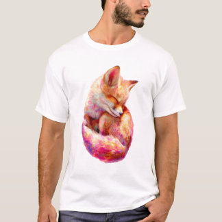 Kleurrijke Droomrijke Slaande Vos Mannen T-shirt