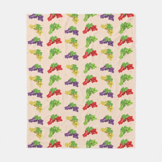 Kleurrijke druiven fleece deken (Voorkant)
