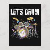 Kleurrijke drum met onderdrukking briefkaart (Voorkant)