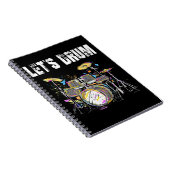 Kleurrijke drum met onderdrukking notitieboek (Rechterzijde)