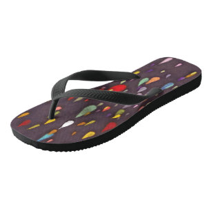 Kleurrijke druppels teenslippers