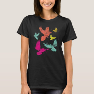 Kleurrijke Duif   Dier Duivenfokker Vogel Duiven T-shirt