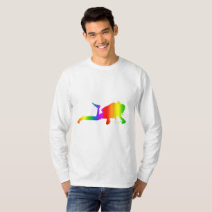 Kleurrijke Duik Regenboog Lange Mouwen T-Shirt