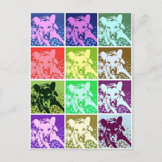 Kleurrijke Duitse Herder Hond Pop Art Verticaal Briefkaart (Voorkant)