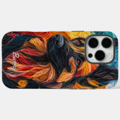 Kleurrijke Duitse Herder Portret Case-Mate iPhone Case (Achterkant (horizontaal))