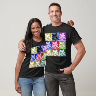 Kleurrijke Duitse Herdershond Pop Art Unisex T-shirt