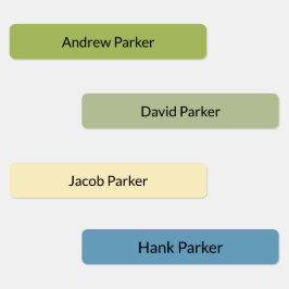 Kleurrijke dunne strijklabels voor kinderen Waterd Labels