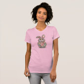 Kleurrijke Easter Egg Bunny T-shirt (Voorkant volledig)
