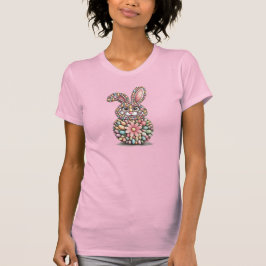 Kleurrijke Easter Egg Bunny T-shirt