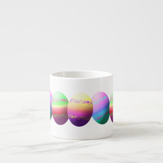 Kleurrijke Easter Eggs Espresso Mok (Voorkant)