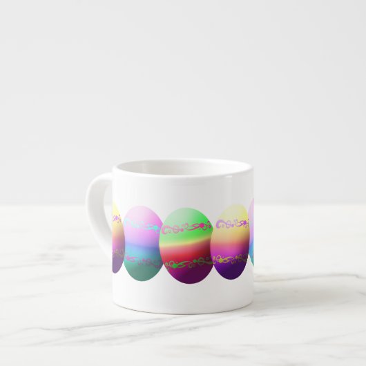 Kleurrijke Easter Eggs Espresso Mok (Voorkant links)