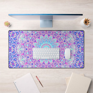 Kleurrijke Eclectische Groovy Boho Hippie Mandala Bureaumat
