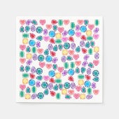 Kleurrijke Edelstenen Papieren servetten (Voorkant)