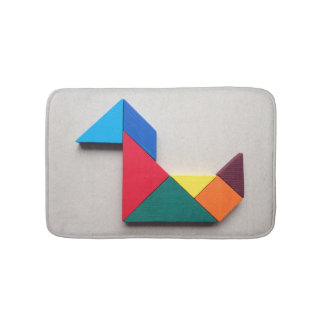 Kleurrijke eend Tangram Badmat