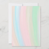 Kleurrijke Eenhoorn en Regenboog Verjaardagsfeest Bedankkaart (Achterkant)