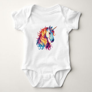 Kleurrijke Eenhoorn Fantasie – Cute Magische Desig Romper
