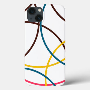 Kleurrijke, eenvoudige moderne, koele stadstrendci iPhone 13 hoesje