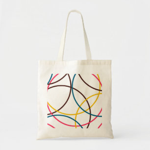 Kleurrijke, eenvoudige moderne koele, urbane trend tote bag