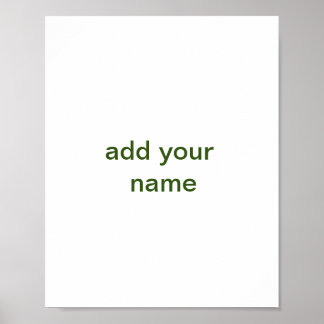 Kleurrijke eenvoudige voeg je naam tekst afbeeldin poster