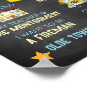 Kleurrijke eerste dag van schoolteken poster (Hoek)