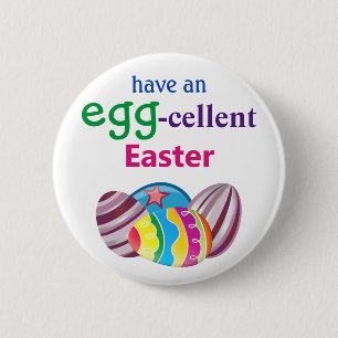 Kleurrijke EGGcellent Easter Egg Ronde Button 5,7 Cm