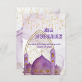 Kleurrijke Eid Mubarak Kaart (Voorkant / Achterkant)
