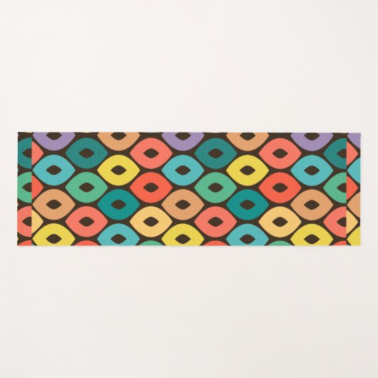 kleurrijke eierstok yogamat (Voorkant (horizontaal))