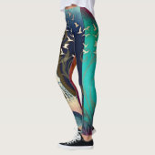 Kleurrijke Eiffeltoren Parijse vogel leggings (Links)