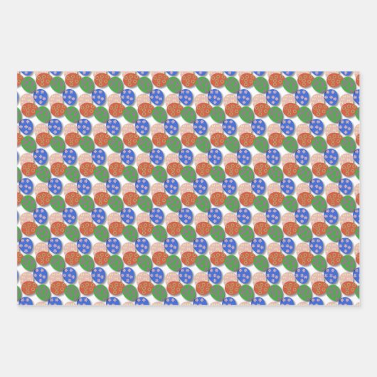 Kleurrijke eig patterned inpakpapier vel (Voorkant 3)
