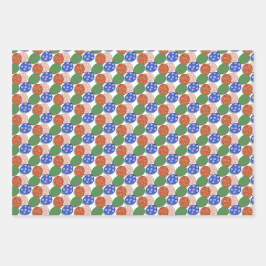 Kleurrijke eig patterned inpakpapier vel (Voorkant 2)