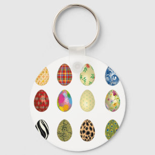 kleurrijke eitjes sleutelhanger
