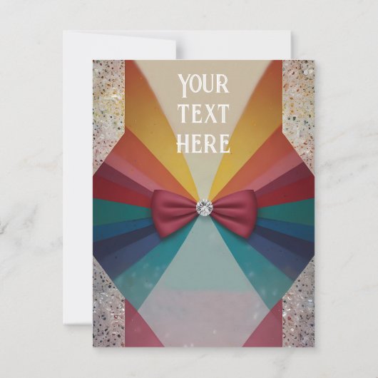 Kleurrijke Elegant Rainbow bruiloft RSVP Kaartje (Achterkant)