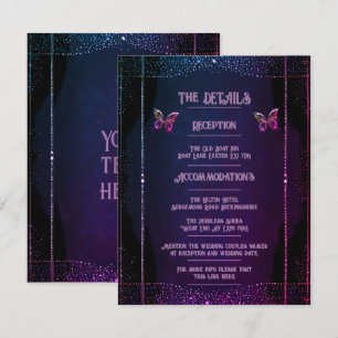 Kleurrijke Elegant Rainbow bruiloft RSVP Kaartje