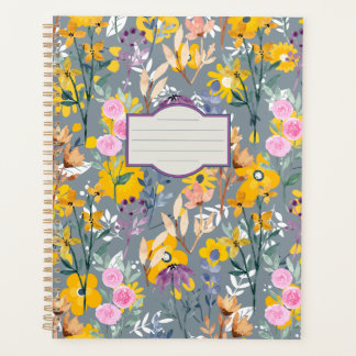 Kleurrijke elegante waterverf Bloemen Dagelijkse P Planner