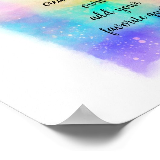 kleurrijke elegante waterverf voeg een prijsopgav poster (Hoek)