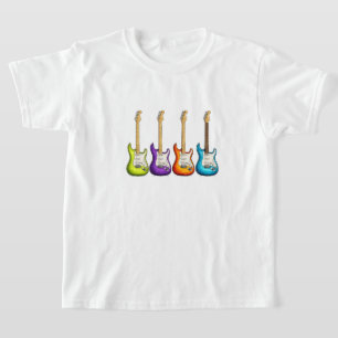 Kleurrijke Elektrische Gitaar T-shirt