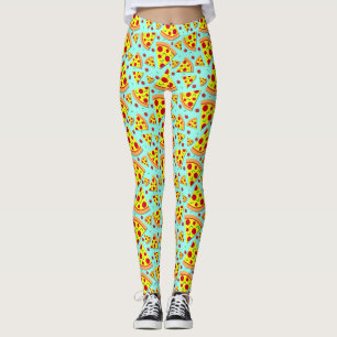 Kleurrijke Emoji Food Pepperoni Pizza Slices bedru Leggings