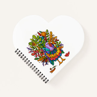 Kleurrijke en geweldig grappige kalkoen gestyled notitieboek