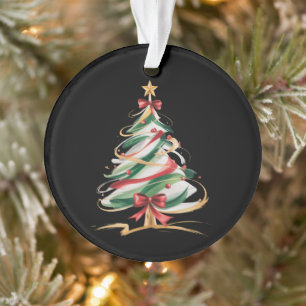 Kleurrijke en heldere bomen Kerstvakantie Winter Ornament