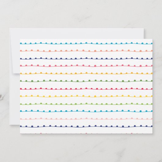 Kleurrijke en Heldere Uitnodiging van het Kerstmis (Achterkant)